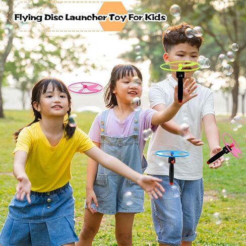 48 قطعة من لعبة القرص الطائر لعبة طائرات الهليكوبتر ديسكو فلاير تتضمن 16 قاذفة سلسلة و32 طبق طائر للأطفال في الهواء الطلق وهدايا عيد الميلاد، ألوان عشوائية in Kuwait