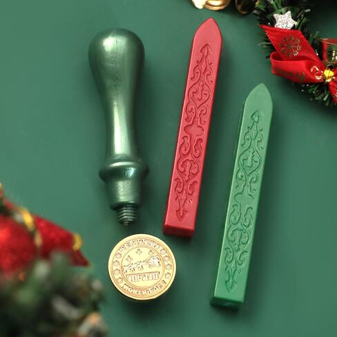 Wax Seal Stamp for Northpole,Santa Claus Northpole Sealing Wax Stamp with Sealing Wax Sticks for Christmas New Year Letters Cards Sealing Decoration Santa Claus Wax Seal (Santa Northpole) in Kuwait