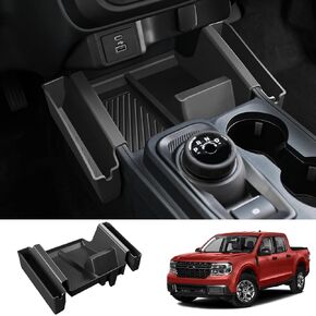 Mabett Center Console Shifter Storage Tray Compatible with Ford Maverick 2022-2024 Accessories, Gear Shifter Side Organizer Box for Maverick