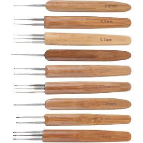 9pcs Crochet Hooks for Hair Locs (Single, Double, Triple) Dreadlock Accessories Machine Crochet Hook Crochet Needles for Hair Interlocking Tool (0.5, 0.75, 1.0mm) in Saudi Arabia