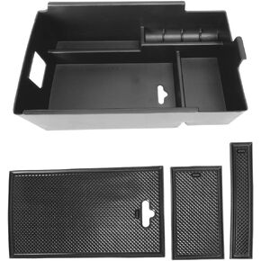 auovo Center Console Organizer Tray for Chevy Equinox Accessories 2018 2019 2020 2021 2022 2023 2024 Storage Box Secondary Armrest Glove Box Divider-Black