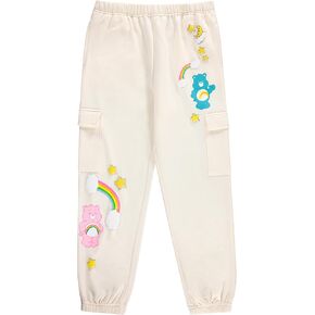 Care Bears Girls Cargo Sweatpants with Pockets Featuring Wish and Cheer Bear- Sizes 4-16