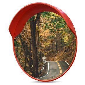 BESEA 2PACK 18 inch Black Convex Mirrrors Traffic Mirror, Wall Mounted Security mirror, Safety Blind Spot Mirror for Garage Warehouse Mall Home Office Indoor with Clear View