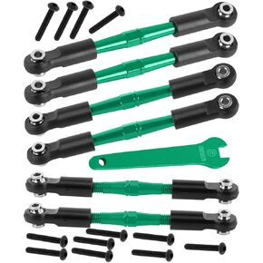 RC Adjustable Turnbuckles Camber Upgrades Part for 1/8 Typhon 4WD 3S MEGA 550 BLX,1/10 Big Rock 4X4 V3 3S BLX RC Car,Tie Rod Set Link Linkage Rod,Adjustable Links Steering Links,6PCS(Navy Blue).