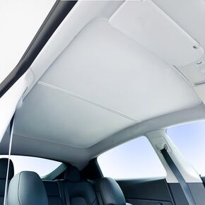 Tesla Model 3 Sunshade Roof, Pre-Sewed Clip, Foldable Split Design, Glass Roof Sunshades for Tesla Model 3 2020-2024, UV Ray Protection Insulation Premium Accessories (for Model 3)…