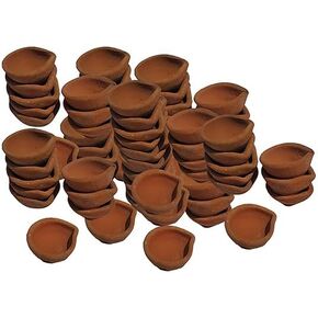 Diwali Diya Mitti ke Diya / Clay Lamp Oil Lamp / Earthenware Terracotta Deepak Earthenare Diwali Pooja Item Pack of 11