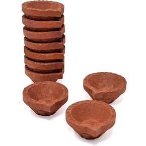 Clay Diya Diwali Diyas [51 Pcs] Diya Lamp for Pooja - Mitti Diya Earthern Terracotta Diya - Mitti Diya with Om Design Diwali Decoration for Home Indian Gift Items Hashcart®