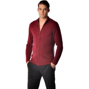 Cashmere Boutique 100% Pure Cashmere Essentials Full Zip Sweater Men – Long Sleeve, Lightweight and Warm Cardigan Jacket