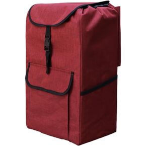 Replacement Bag for Grocery Cart/Shopping Cart - Waterproof Trolley Bags, for Aluminium Alloy Frame, 39L (Black)
