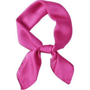 Women Satin Scarf, Chiffon Satin Hair Bandanas Square Stain Scarf Vintage Head Scarves for Women 27.5 × 27.5inch