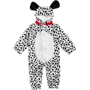 HollyHOME Baby Romper Dalmatian Puppy OneSize for Kids One Piece Dog Sleeping Wear Cosplay Costume