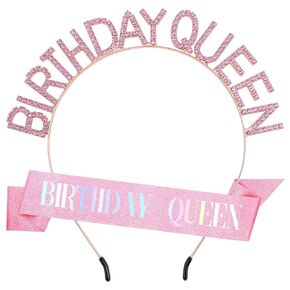 Birthday Sash,Birthday Crowns,Silver Tiara Crown,Tiaras for Women,Birthday Queen Sash,Birthday Crown Adult Woman,Happy Birthday Headband,Princess Tiara Adult,Girls Birthday Decorations Accessories