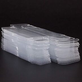 50 PCS Toy Car Display Boxes,1/64 Scale Model Car Display Case,Clear Toy Car Display Case,Clear PVC Plastic Boxes Display Case,Transparent Box Model Toy Car Dustproof Exhibition Box(50pcs)