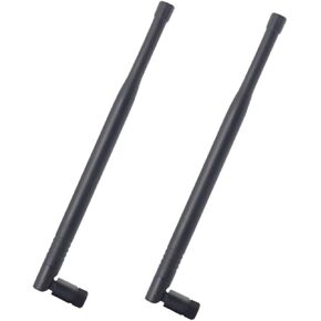 TECHTOO WiFi Antenna Dual Band 7dBi 2.4GHz/5.8GHz with RP-SMA Connector for Wireless Network Router USB Adapter PCI Card IP Camera DJI Phantom Wireless Range Extender FPV UAV Drone (Black 2-Pack) in Kuwait