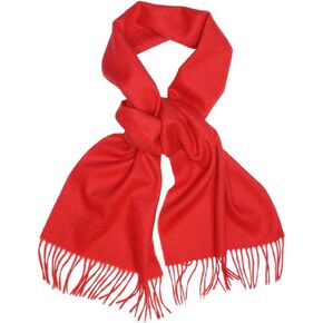 Biagio 100% Wool NECK Scarf Solid Red Color Scarve for Men or Women