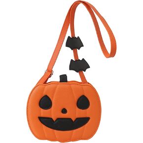 Halloween Pumpkin Purse Sling Bag Crossbody Bags for Women, PU Leather Pumpkin Shaped Crossbody Shoulder Bag