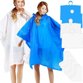 4 Pack Rain Ponchos for Adult,Reusable Raincoat Rain Jacket Rainwear Women Girls,with Disposable Waterproof Shoe Covers