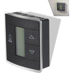 3316250.712 Digital LED Black Thermostat for RV/Camper Conditioner, Replace for Dometic 3316250.712 CT Single Zone Wall Thermostat, Three Input Areas, Bright Blue Backlight