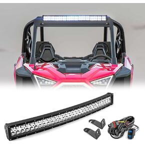 WeiSen 32" 180W LED Curved Light Bar Kit w/Plug & Play Wiring Harness and Roof Light Mount Brackets Compatible with Polaris RZR PRO XP 4 2020-2024