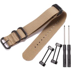 Nylon Replacement Strap Compatible with Suunto core all black military nylon band 24mm nylon watch band wrist strap for men in Kuwait