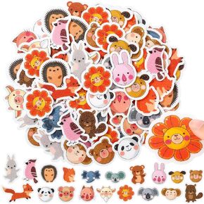 100 Pcs Anxiety Sensory Stickers Calm Textured Sensory Strips Toys Cute Animal Adhesive Stickers Stress Anxiety Relief Items for Adult Teen Desks Phones Laptops Classroom