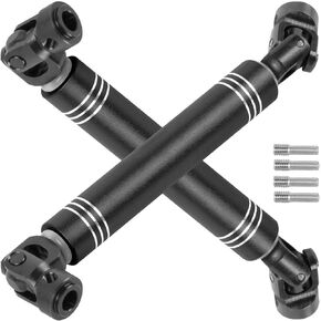Universal Drive Shaft Axles 98-115MM Upgrades Part for 1/10 TRX4 Axial SCX10 SCX10 II 90046 SCX10 III AXI03007 D90 TF2 Redcat Gen7 GEN8,2Pcs RC Crawler Driveshaft,Black