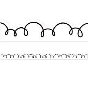 Teacher Created Resources White with Black Squiggles Die-Cut Border Trim (TCR6809)