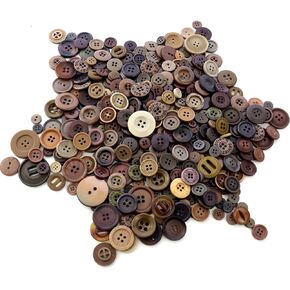 600 Pcs Resin Sewing Buttons Brown Button Assorted Sizes Assortment Buttons Brown Round Craft Mixed Brown Buttons for Sewing DIY Crafts Manual Button Painting, Handmade Repair Cloth