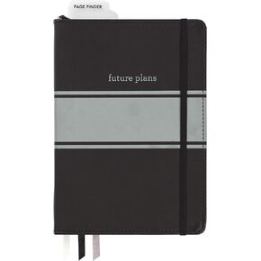 C.R. Gibson Black Leatherette Freestyle Organizer and Planner Dot Grid Notebook, 6'' W x 8.5'' L, 240 Pages