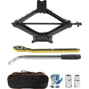 Car Jack Kit,Scissor Jack,Scissor Lift Jack for Car 2 Ton,Car Accessories Car Jack Tire Jack Tool Kit,Universal Car Emergency Kit with Lug Wrench,Portable Tire Changing Kit for Car Truck SUV