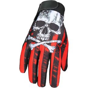 Hot Leathers GVM3003 Flag Skull Mechanics Glove - X-Large