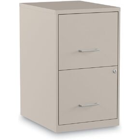 Alera 2806662 Soho 14 in. x 18 in. x 24.1 in. 2-Drawer Vertical File Cabinet - Letter, Putty