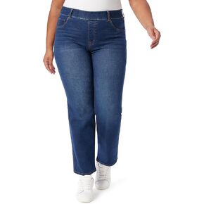 Gloria Vanderbilt Women's Shape Effect Pull on High Rise Straight Leg Jean Plus