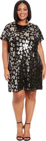 London Times Women's Sequin T-Shirt Dress in Saudi Arabia