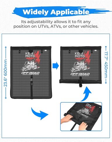 KEMIMOTO PVC Mesh Trash Bag for UTV ATV, Dry-Wet Large Trash Sack Bag Universal Accessorie Compatible with Polaris RZR, Can-Am, CFMOTO, Teryx, Pioneer, Golf Cart, Off-Road-Work (Blue) in Saudi Arabia