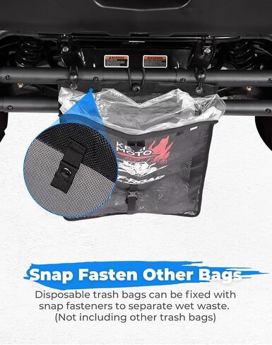 KEMIMOTO PVC Mesh Trash Bag for UTV ATV, Dry-Wet Large Trash Sack Bag Universal Accessorie Compatible with Polaris RZR, Can-Am, CFMOTO, Teryx, Pioneer, Golf Cart, Off-Road-Work (Blue) in Saudi Arabia
