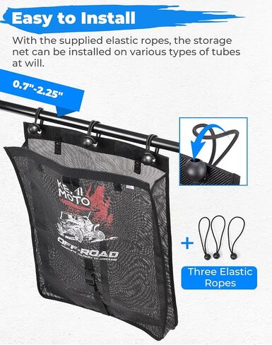 KEMIMOTO PVC Mesh Trash Bag for UTV ATV, Dry-Wet Large Trash Sack Bag Universal Accessorie Compatible with Polaris RZR, Can-Am, CFMOTO, Teryx, Pioneer, Golf Cart, Off-Road-Work (Blue) in Saudi Arabia