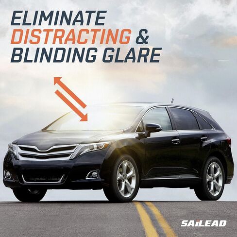 استبدال واقي الشمس من جانب السائق الأيسر من SAILEAD متوافق مع Toyota Venza مع فتحة سقف وإضاءة، بديل لـ Venza 2009 2010 2011 2012 2013 2014 2015 2016، رمادي، LH in Kuwait