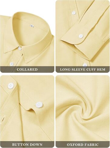 Womens Button Down Shirts Cotton Dress Shirts Oxford Shirts Long Sleeve Work Blouses Collared Tops Tunics with Pocket in Saudi Arabia