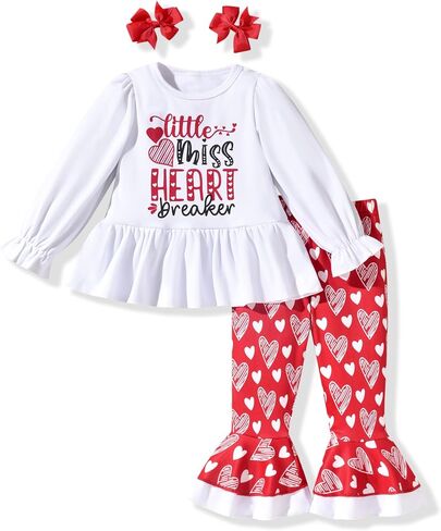 Aalizzwell Toddler Girls Valentines Outfit in Saudi Arabia