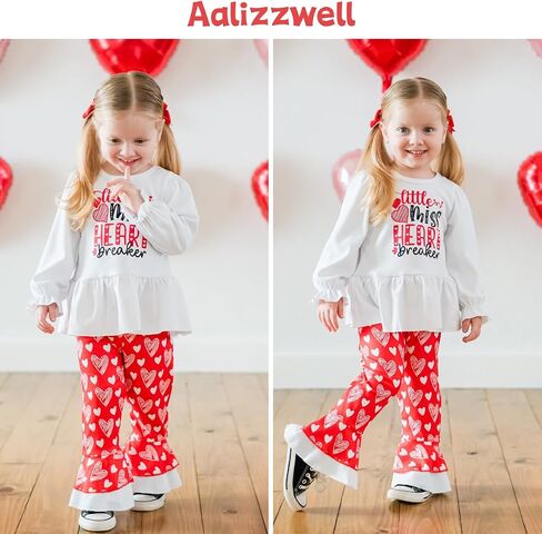 Aalizzwell Toddler Girls Valentines Outfit in Saudi Arabia