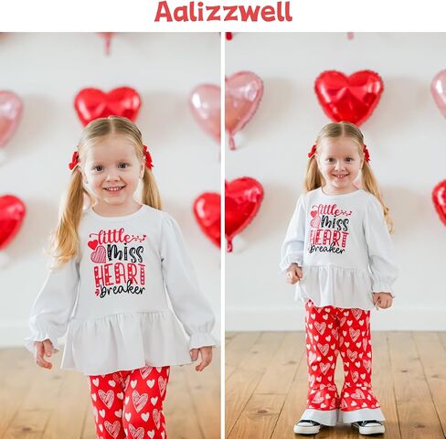 Aalizzwell Toddler Girls Valentines Outfit in Saudi Arabia