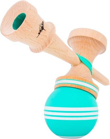 Kendama USA - Kaizen Triple Stripe Kendamas - for Players of All Levels, Carrying Bag Included (Pink & White) in Saudi Arabia