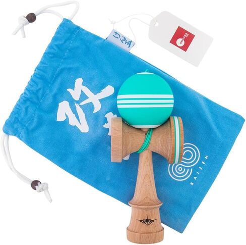 Kendama USA - Kaizen Triple Stripe Kendamas - for Players of All Levels, Carrying Bag Included (Pink & White) in Saudi Arabia