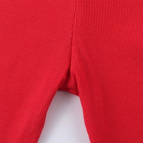 Spring&Gege Girls Ribbed Knit Bell Bottoms Flare Leggings Ruffle Bootcut Pants Casual Solid Fall Outfits (5-12 Years) in Kuwait