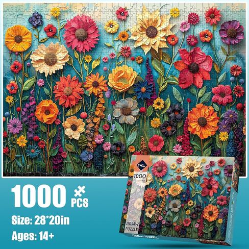 1000 Piece Puzzles for Adults, Jigsaw Puzzles 1000 Pieces for Adults, Painting Flowers Puzzles for Adults 1000 Pieces and up, 1000 Piece Puzzle, Large Puzzles, Puzzle Games for Adults in Saudi Arabia