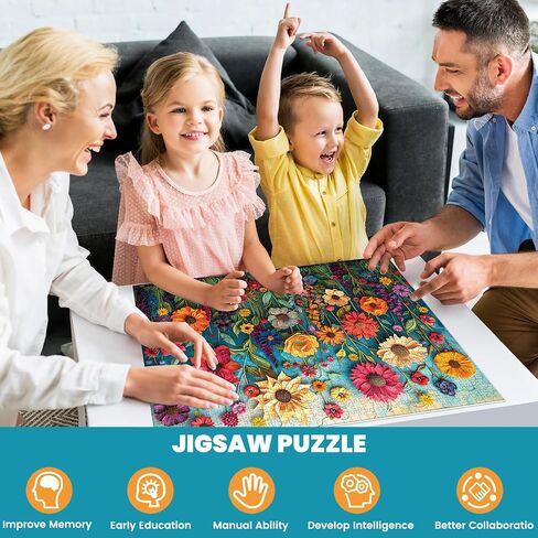 1000 Piece Puzzles for Adults, Jigsaw Puzzles 1000 Pieces for Adults, Painting Flowers Puzzles for Adults 1000 Pieces and up, 1000 Piece Puzzle, Large Puzzles, Puzzle Games for Adults in Saudi Arabia