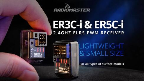 جهاز استقبال سطحي RadioMaster ER3C-i ExpressLRS مدمج في TCXO يدعم 3 قنوات PWM وتحديثات Wi-Fi in Kuwait