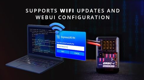 جهاز استقبال سطحي RadioMaster ER3C-i ExpressLRS مدمج في TCXO يدعم 3 قنوات PWM وتحديثات Wi-Fi in Kuwait