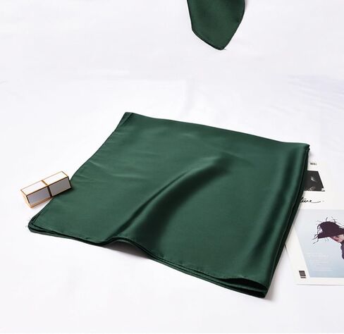 Women Satin Scarf, Chiffon Satin Hair Bandanas Square Stain Scarf Vintage Head Scarves for Women 27.5 × 27.5inch in Saudi Arabia